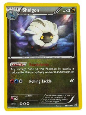 Shelgon 56/108 Uncommon Normal Roaring Skies Pokemon Card